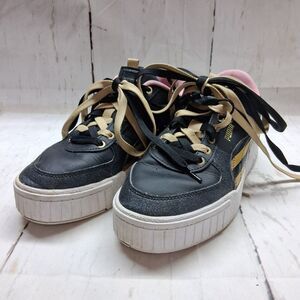 PUMA LOL Surprise Cali Sport Jr Queen B Beige Black Laces Glittery Girls US 5.5C